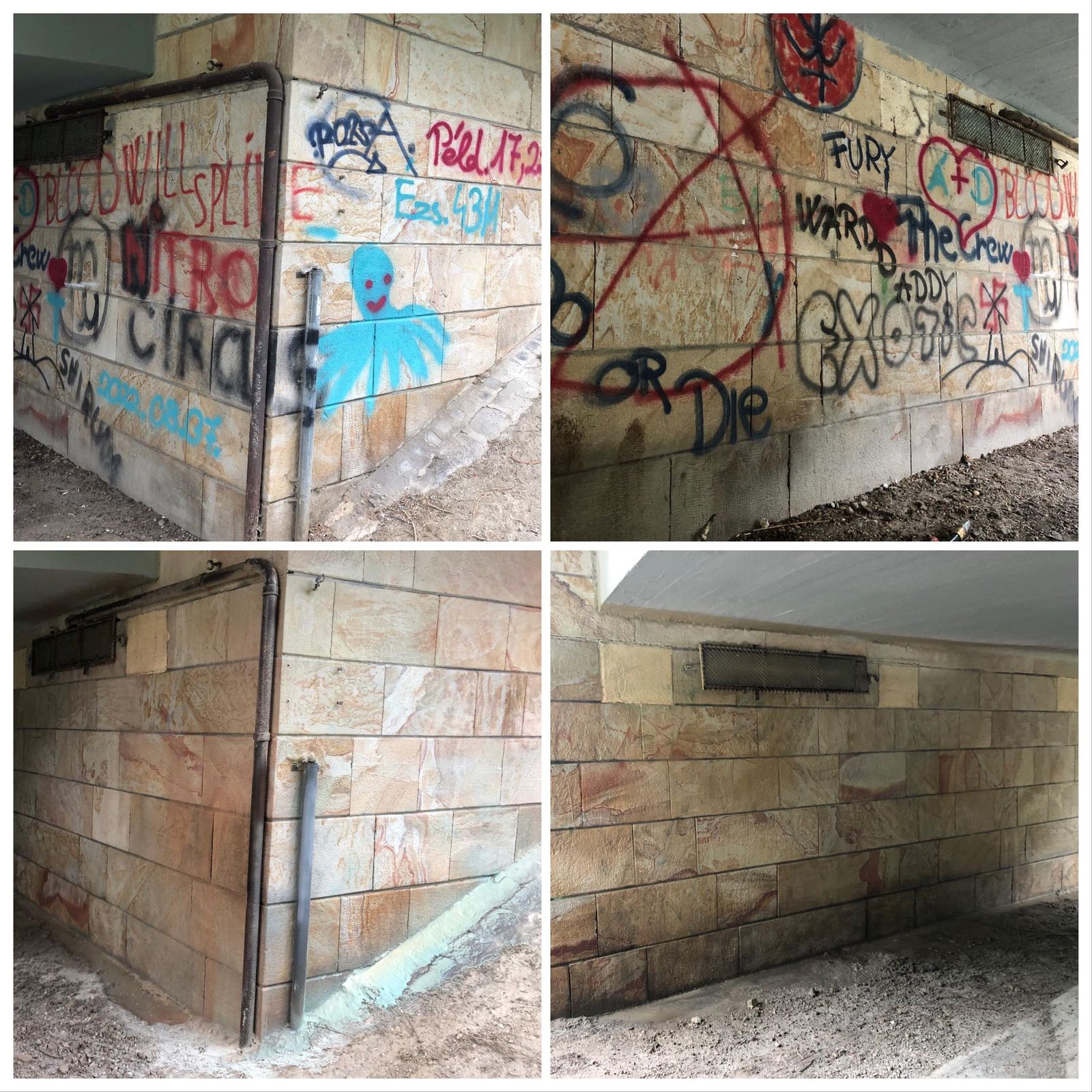 Graffiti eltávolítás és kőfelületek tisztítása